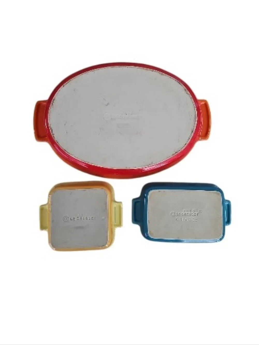 Le Creuset Stoneware Baking Dish 3 Piece Rainbow Casserole Bakeware Oven Safe